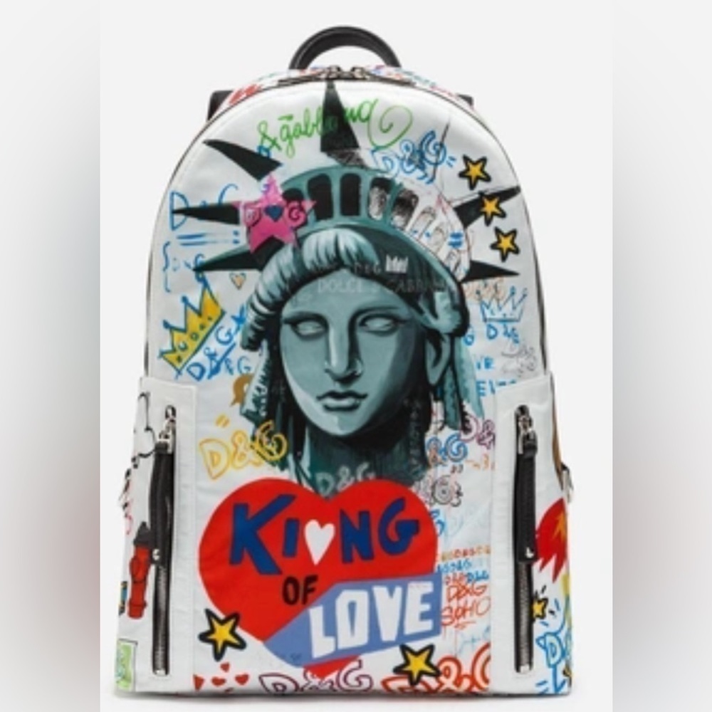 Dolce & Gabbana Printed Nylon Multicolor Backpack